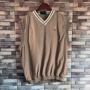 Vintage XL Ultra Club Tan Sleeveless Pullover with Chuck Wagon Logo
